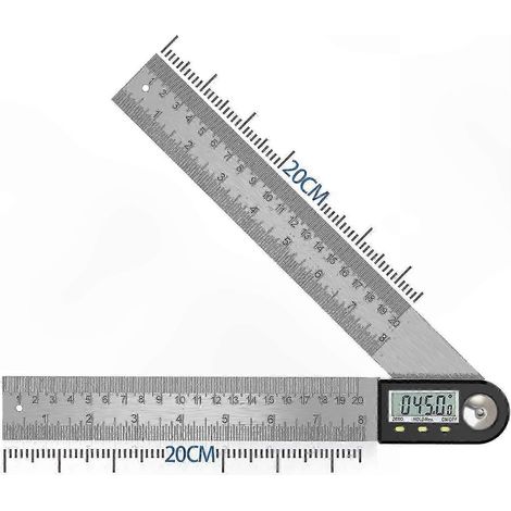 Digitaler Winkelmesser mit LCD-Bildschirm, Edelstahl, ideal für Holzbearbeitung und präzise Messungen (1/4)