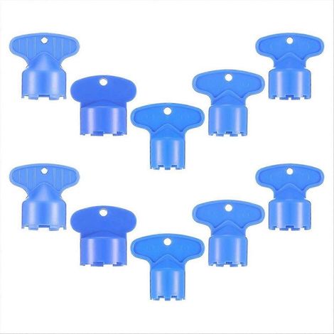 10-teiliges Set blauer Entlüftungsschlüssel für Wasserhähne in 5 Größen (16,5, 18,5, 21,5, 22,5, 24 mm). (1/5)