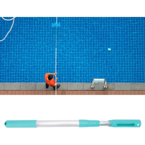 Pértiga telescópica desmontable de aluminio para limpieza de piscinas – 3 piezas [Longitud: 113,5 cm / 44,7 pulgadas, Diámetro de montaje: 29 mm / 1,1 pulgadas] (1/5)