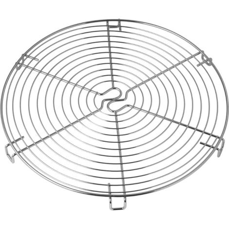 1 Grille De Refroidissement, Métal Chromé, Diamètre 32 Cm, 6 Pieds Stables, Pour Pâtisserie Et Gâteaux (1/5)