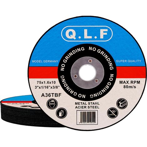 12PCS Disque Découper pour Meuleuse d'Angle,Disque a Tronconner 76mm Disque à Tronçonner 76 Metal, 76 X 1,2 mm Disque de Coupe, Disques de Meuleuse D'angle, Pour Métal, Acier Inox, Fer,Aluminium (1/5)