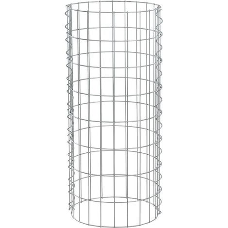 Gabione Steingabionen Steinkorb Drahtkorb Gabionensäule rund Ø 35 cm Wildschutz 0,80 m