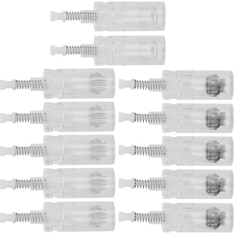 Lot de 12 micro-aiguilles électriques transparentes (12/36 broches/5D) pour dermapoint (1/5)