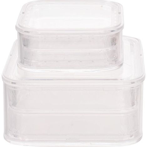 Boîte à Bijoux Transparente en Plastique 2pcs Film Élastique pour Perles et Colliers, Design Scellé Pratique et Facile à Transporter pour Voyage (1/5)