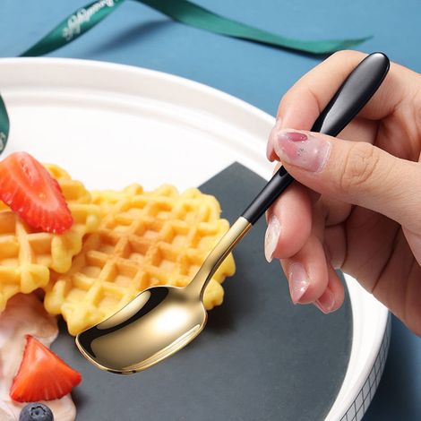 Cuillère À Dessert En Acier Inoxydable - 13,5 cm - Polyvalente Pour Thé Café Épices Et Apéritifs - 1 Pièce (1/5)