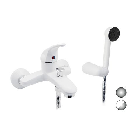 MONOCOMANDO VASCA DUPLEX CON DOCCETTA ANTICALCARE SERIE MARZIA- Cromo- EUROR- pezzi 1