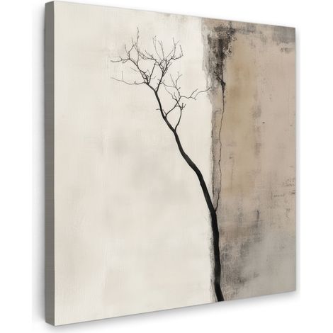 CUADRO EN LIENZO Wabi sabi - Planta - Beige Decorativos de Salon 50x50 cm