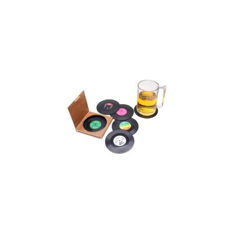 Posavasos de vinilo con disco de CD retro, posavasos, posavasos, Re-Crezuo