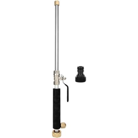 Buse de pulvérisation pour nettoyeur haute pression, Jet d'eau réglable, Tube lavage voiture, outil nettoyage tuyaux (Noire) Noire - (1/5)