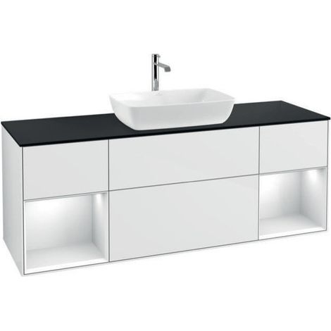 V&B Waschtischunterschrank FINION 1000x603x501mm Regal glos. wh glos. wh (1/4)