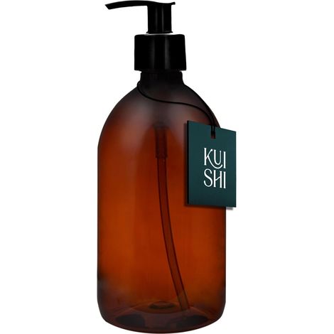 Flacon Distributeur Savon - 1 Pièce - Plastique Ambre - Pompe Verrouillable - Protection UV - 500ml (1/5)