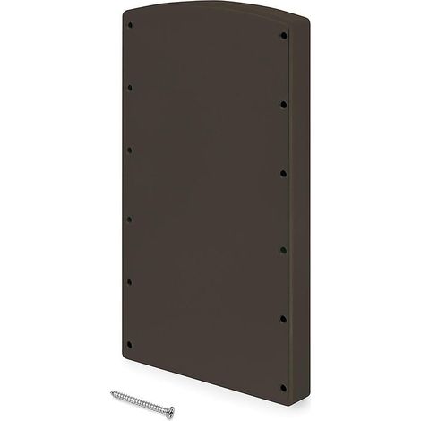 Emuca Spessore laterale per appendiabiti per armadio Hang, Plastica, Color moka, 2 pezzi 7085013 EMUCA