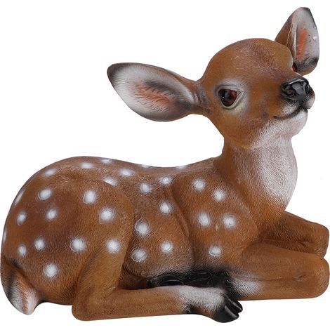 Décor de jardin de cerf Sika simulé scène maison ornements de patio modèle Animal en résine (1/5)