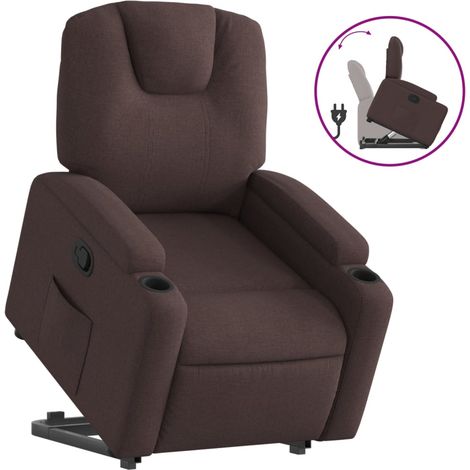 Maison Exclusive - Relaxsessel mit Aufstehhilfe Dunkelbraun Stoff