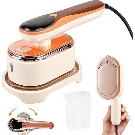 Iron,1300W Garment Steamer,Steam Iron with 180ml Water Tank, 180 Degree Foldable Travel Steam for Travel, Home, Office, 3 Steam Modes and Dry Ironing Adjustment (1/5)