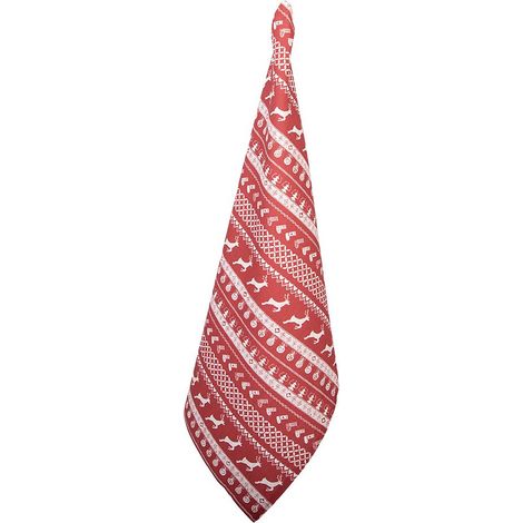 Torchon de cuisine en coton rouge - Essuie-vaisselle 50 x 85 cm - PANGIVO (1/4)