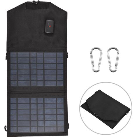 Panneau solaire pliable 7W portable, module solaire, panneau solaire portable haute efficacité avec port USB (1/2)