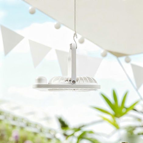 Ventilador de escritorio portátil, recargable y plegable con velocidad ajustable, se puede montar en la pared para viajes, acampadas y uso al aire libre. (1/5)