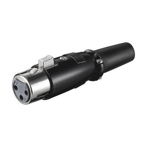 Wentronic Goobay Microphone Jack 3pin Negro - Conector (3pin, Negro, 1 Pieza(s)) (1/2)