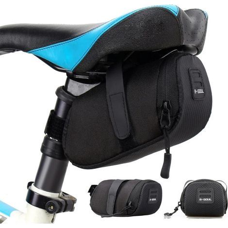 Wasserdichte Nylon-Fahrradsatteltasche, Aufbewahrungstasche für Mountainbike-Sattel, Werkzeugtasche für hinten (1/4)