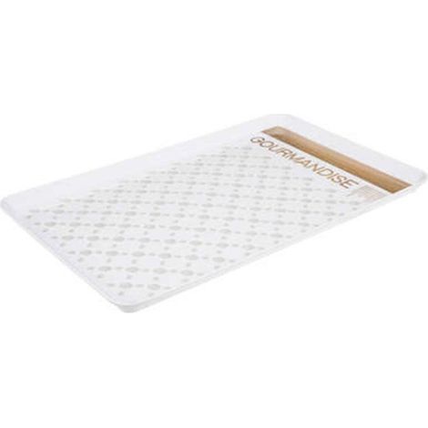 Plateau de Service Mélaminé "Gourmandise" 45cm Blanc (1/2)