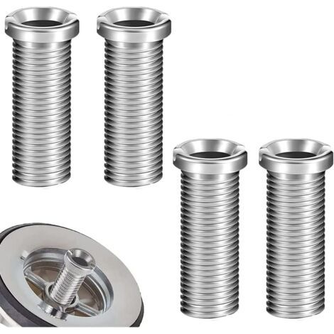 4 Pièces Vis pour Panier D'évier 35mm Acier Inoxydable Vis Creuse Vis de Bonde pour la Vis Évier Panier Vis Accessoires de Fixation pour Cuisine Lavabo（Argent）-INHHUB