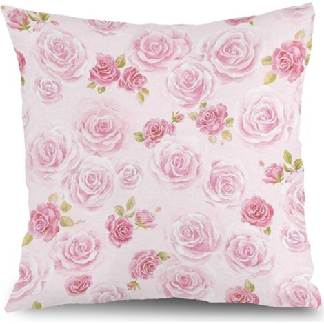 Housse de coussin feuilles printanières, décoration canapé-lit,45×45cm (1/5)