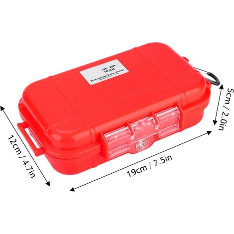 Storage Case Waterproof Shockproof Airtight Carry Box Container for Outdoor Survival(red) (1/4)
