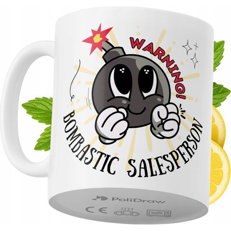 Mug humoristique pour vendeur, avec un texte amusant et un design graphique original. Idéal pour les anniversaires, les fêtes et les occasions spéciales. Mug premium pour la maison, le bureau et le tr (1/5)