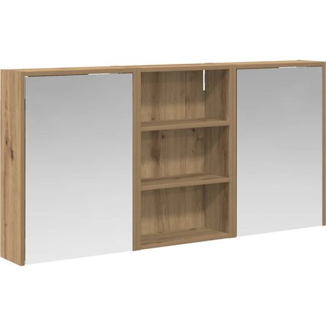 Set di Armadi da Bagno con lo scaffale 3 pcs 126 x 16 x 62.5 cm vidaXL