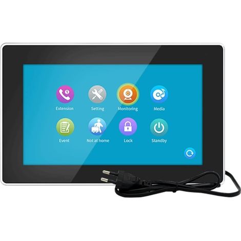 Caméra de sécurité sans fil avec sonnette vidéo Système d'interphone vidéo intelligent Tuya alimentation intégrée écran tactile complet visiophone caméra Super grand Angle Installation facile ( Color (1/5)
