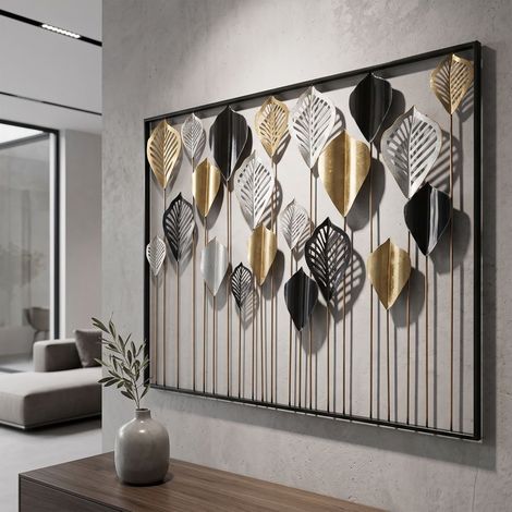 Panneau décoratif mural en métal, 120x2,5x78,5 cm, Lex (1/5)