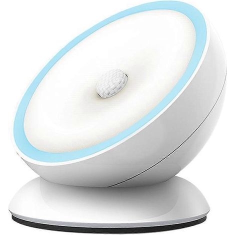 Veilleuse à détecteur de mouvement [fonctionne sur piles] avec base rotative, idéale pour la salle de bain et le couloir. (1/4)