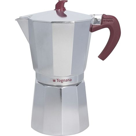 Tognana Extra Style, Caffettiera Moka, 12 Tazze, Alluminio, Grigio (1/2)