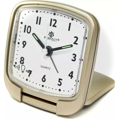 Reloj despertador de cuarzo A808C2-gold, perfecto para el turista.