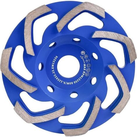 Disque diamant 125mm à meuler - Béton, granit, marbre, maçonnerie, briques - Pour meuleuse d'angle