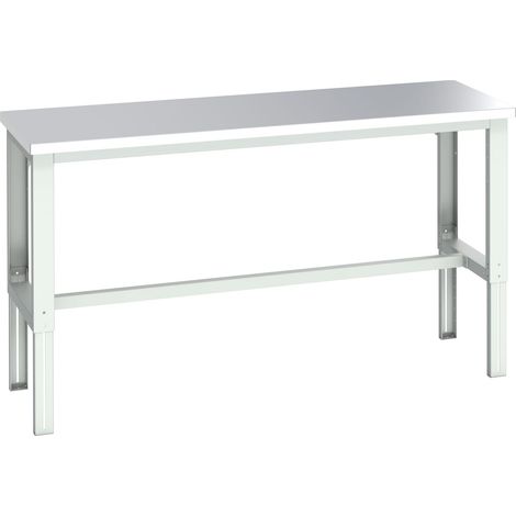 Bott 41003648.16V Cubio Adjustable Bench, Stainless Steel Clad Top 2000 x 750mm