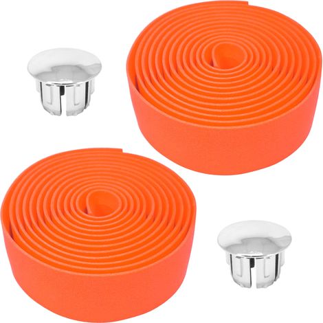 cyclingcolors 2x Nastro Manubrio Bicicletta Da Corsa Schiuma EVA Universale Strada Striscia di collaCiclismo, arancione (1/4)