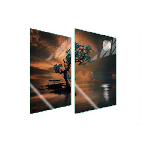 Plaque de protection en verre pour cuisine 2x35x52 bois (1/5)