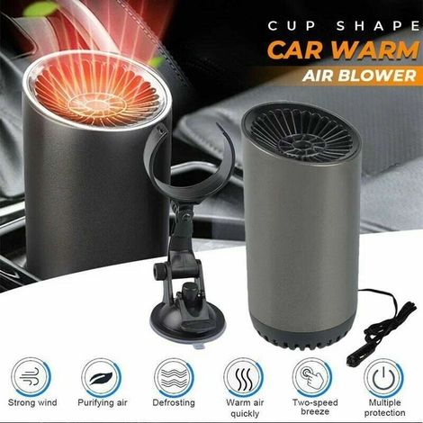 Rehausseur pour parabrezza en voiture 12V 150W, sbrinatore, ventola di raffreddamento estiva, riscaldatore en format di tazza, compatto e leggero (inclut staffa) (1/5)