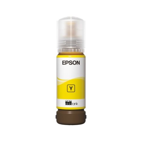 Bouteille de recharge d'encre jaune pour imprimante Epson EcoTank 108 (C13T09C44A).