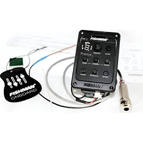 Préamplificateur Guitare Acoustique - Système Piezo Et Micro - égaliseur 3 Bandes - Avec Accordeur Intégré - Kit Complet (1/5)