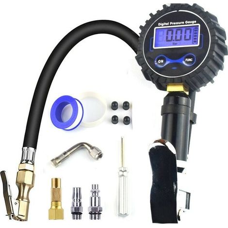 Pompe À Air Numérique - Précision Haute Précision 0,1 PSI - Mesure Pression Pneus Dégonflage Gonflage - 435 g (1/5)