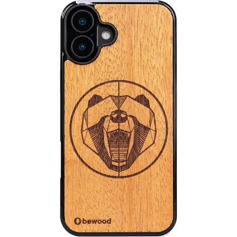 Bewood Holzhülle für iPhone 16 Plus MERBAU BEAR (1/5)