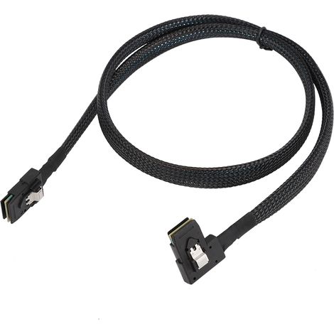 Câble SAS Mini 36P 0.8m SFF-8087 Coude Droit pour Disque Dur (1/5)