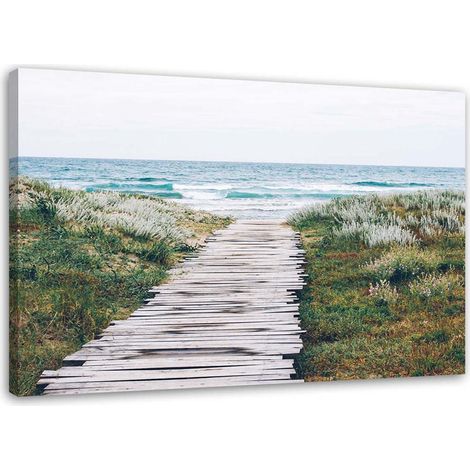 Tableau sur toile Chemin vers la plage Mer Nature 60x40 (1/5)