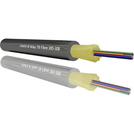 Câble fibre optique RS PRO 100m Avec connecteur, OM3 Multi-mode, 8 fibres, LSZH ( Prix pour Bobine de 100 Mètres )