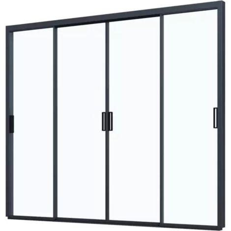 pannello laterale per pergola ombréa in vetro temperato antracite lato 3 mt (1/4)