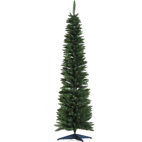 easycomfort albero di natale artificiale 180cm con 390 rami folti, verde (1/5)
