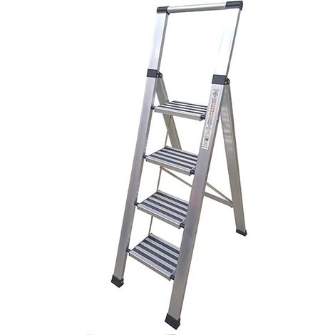 ESCALERA DOMESTICA ALU 4 PELDAÑOS - 100X40X120